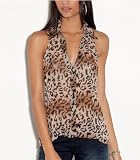 G by GUESS Abbie Sleeveless Collared Top
