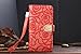 iPhone 6 Plus leather case, Icarercase Premium iPhone 6s Plus Genuine Leather Wallet Case Curve Edge Flip Style, Vintage Folio Cover for Apple iPhone6 Plus 5.5 Inch in Leather (Red)