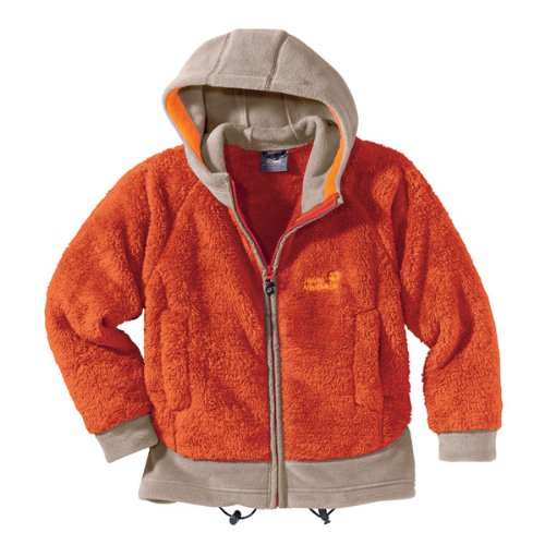 Jack Wolfskin Kids Hooded Highloft Jacket - mexican pepper