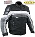 Men's Armored Black and Grey Tri-Tex Fabric With Leather Trim Jackets and Level-3 Advanced Armor - Size : Large