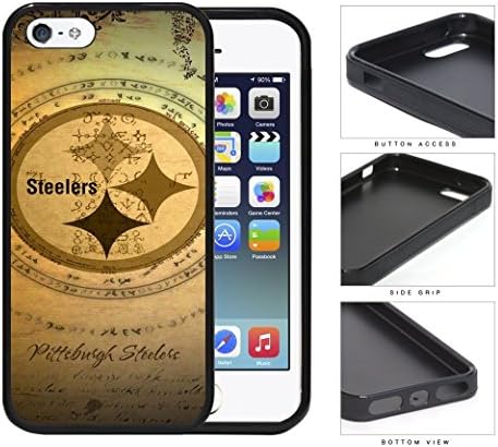 BALAQUINN - iPhone 5S Case,Pittsburgh Steelers 20 Case (Black) for iPhone 5,5S and SE