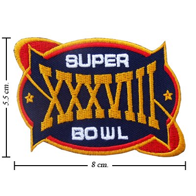 NFL Super Bowl XXXVIII 2003 Style-38 Embroidered Sew On Patch