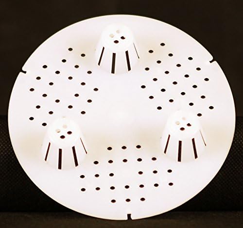 Noah Contemporary 6" Round Indoor Planters | Plastic Flower Pots - White Set of 2