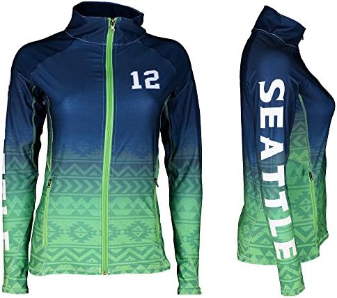 Seattle Seahawks 12TH Fan Women's Seattle Football Sublimation Jacket (Large)