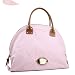 Cloth Striped Double Handles Fashion Bag (Pink)