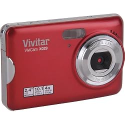 Vivitar Vivicam 10.1MP High Definition Digital Camera Strwaberry Red with 2.7 Screen