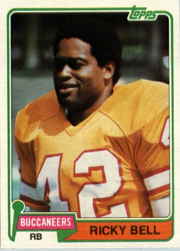 1981 Topps # 456 Ricky Bell Tampa Bay Buccaneers Football Card - In Protective Screwdown Display Case!