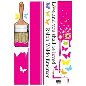 Easy Instant Decoration Wall Sticker Decal - Walt Whitman Quote "Love and you shall be loved"