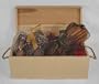 GIFT SET - Fireplace Hearth Woodstove Fire Starter Collection - PINE BOX CRATE w LID & HANDLES