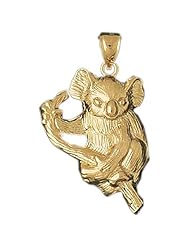 Dazzlers Solid 14k Gold Koala Charm Pendant Available in three colors from jewelsberry (weights: 9.5 grams only)