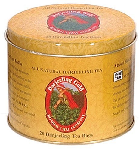 Bombay Chai Darjeeling Gold Black Tea, Tea Bags, 25-Count Tins (Pack of 6) by Darjeeling Teas