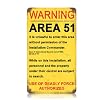 Warning Area 51 Military Sign
