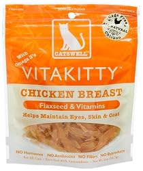 Catswell Vitakitty for Cats, Chicken Breast, Flaxseed & Vitamins, 2-Ounce Pouches (Pack of 10)