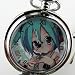 Anime Cosplay Hatsune Miku Vocaloid Montre de poche avec chaine