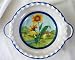 Due Torri - Signed Ceramic Sunflower Serving Bowl w Handles - Made in Italy