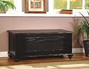 Contemporary Black Storage Cedar Hope Chest with Lift-Up Top