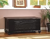Coaster Contemporary Storage Cedar Hope Chest with Lift-Up Top, Black