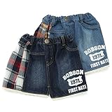 【アウトレット】 Bobson パッチワークスカート(80～130cm) キムラタンの子供服 ネイビーブルー 95 ( 77349x77849-143 )