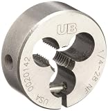 Union Butterfield 2010(UNF) Carbon Steel Round Threading Die, Uncoated (Bright) Finish, 1