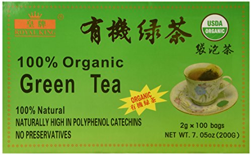 Royal King 100% Natural Organic Green Tea (100 Tea Bags X 2g Each)