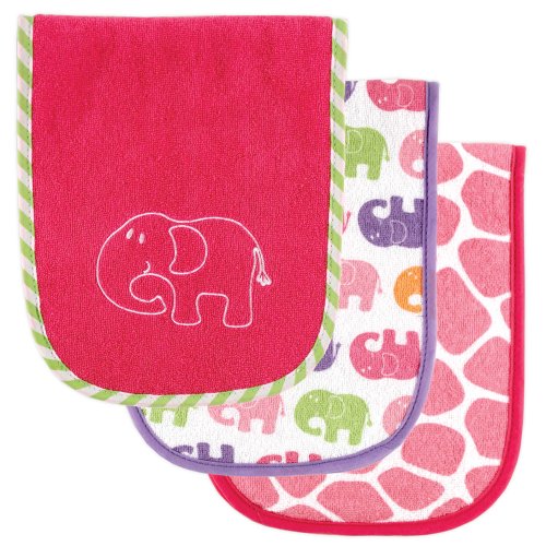 3 Bavoirs Luvable Friends 'I Love Mommy And Daddy' - Rose - Super Doux Et Absorbants