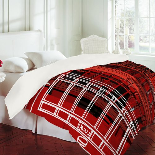 DENY Designs Aimee St Hill Phone Box Duvet Cover, Queen