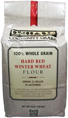 Community Grains 100% Whole Grain Hard Red Winter Wheat Flour 4lb Bag