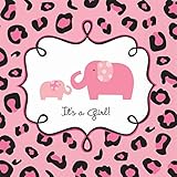 Amscan Sweet Safari Girl Baby Shower Party Beverage Napkins (36 Piece), 5 x 5", Pink
