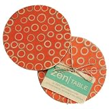 Orange Bamboo Inlay Coasters