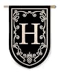 Pineapple Monogram Garden Flag - H Pineapple Monogram Garden Flag - H