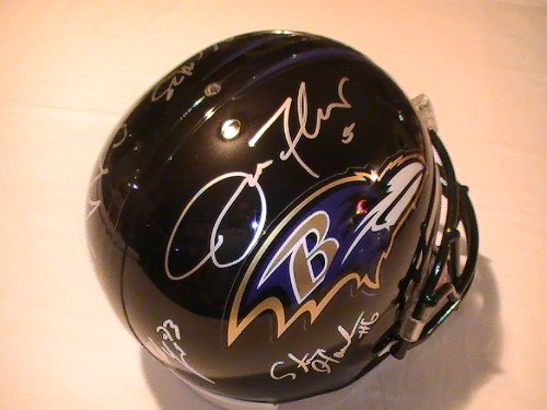 2011 BALTIMORE RAVENS TEAM SIGNED AUTOGRAPHED FULL SIZE HELMET JOE FLACCO RAY LEWIS ED REED COA + HOLOGRAM