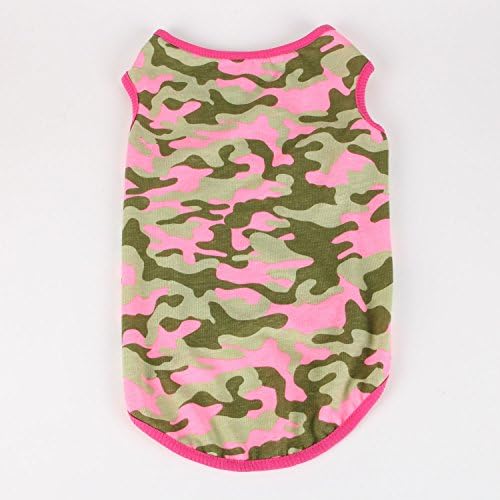 Commoditier Camouflage Dog Sleeveless T-shirt Puppy Summer Cozy Clothes (Large)