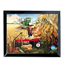 John Deere Bumper Crop 10x12 Resin Clock