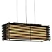 Nova Lighting 10709 Kimura Large Pendant, Dark Brown & Brushed Nickel with Tan Linen Shade