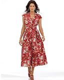 Floral print wrap-around dress