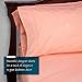 Elegant Designer Bed Sheets Set 6 pc - Silky Soft High Quality Patterned 1800 Brushed Microfiber Bedding - 4 Pillowcases, Extra Deep Pocket Fitted and Flat Sheet - by Cosy House (Peach - Wavy, King)