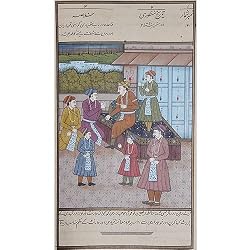 Folkart Miniature Paintings and Drawings with Water Color on Paper 12.5 x 8 inches (ml205)