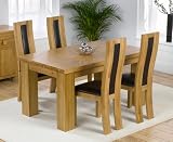 Kentucky 150 Solid Oak Dining Table with 4 Toronto Chairs