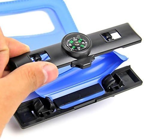 Gaosiya Waterproof Bag for Iphone Sumsang Underwater Dry Bag with Compass (Blue)