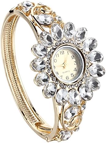 Anmao Jewelry/ Big Crystal Waist Watch 24k Gold Filled B007 R0007WHITE