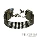 PILGRIM SKANDERBORG, DENMARK Wonderful Bracelet With Genuine Crystals Made in Brown Base metal and Blue Enamel. Total item weight 30.3g