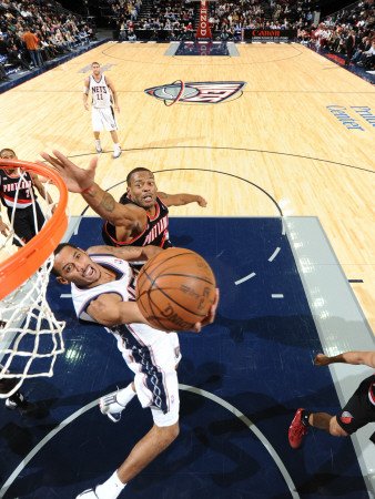 Portland Trail Blazers v New Jersey Nets: Devin Harris Photographic Poster Print by David Dow, 30x40