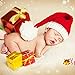 MEXUD-Christmas Hat with Cute Beanie Hand-Knitted Hat Festive Christmas for Baby Boys Girls