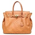 Designer Inspired London Office Tote Ostrich Finish - Colors Available