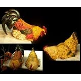 Shelf-Sitter Wood look Hen & Rooster