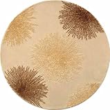 6' x 6' Safavieh SOH712A-6R Beige Color Hand Tufted Indian 