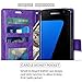 Galaxy S7 Edge Case, LK Galaxy S7 Edge Wallet Case, Luxury PU Leather Case Flip Cover with Card Slots & Stand For Samsung Galaxy S7 Edge, PURPLE
