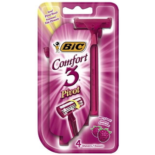 BIC Silky Touch 3 Disposable Shaver, Women, 4-Count (Pack of 4)
