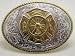 FIREMAN SILVER/GOLD PLATED BELT BUCKLE