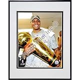Photo File Los Angeles Lakers Andrew Bynum 2009 Finals Trophy Framed & Matted Photo